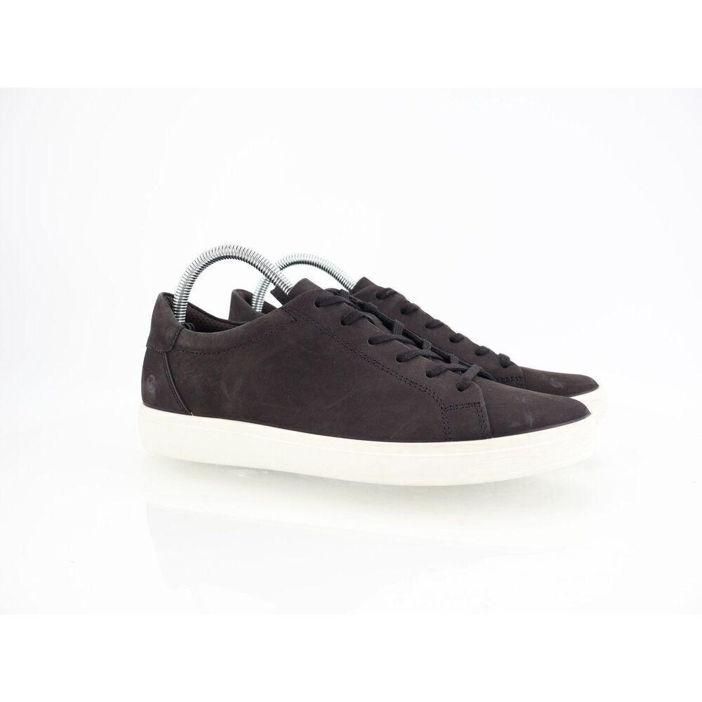 Ecco Soft Classic Sneaker Black Nubuck Women Size 9 / 9.5 Lace Up Shoes